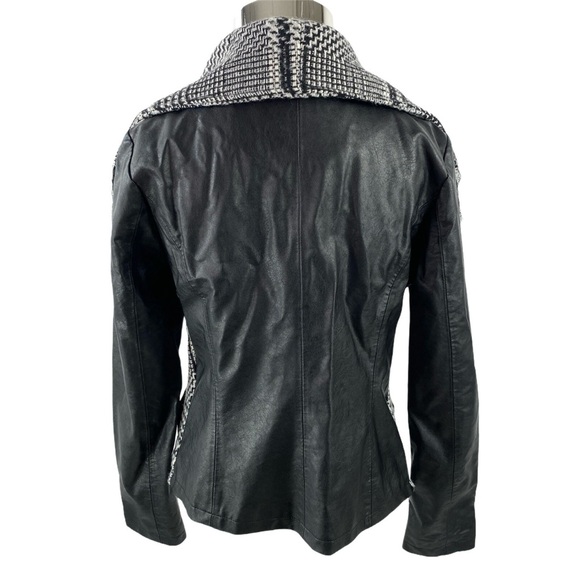 Guess Wool Blend Faux Leather MOTO Jacket - Picture 4 of 7
